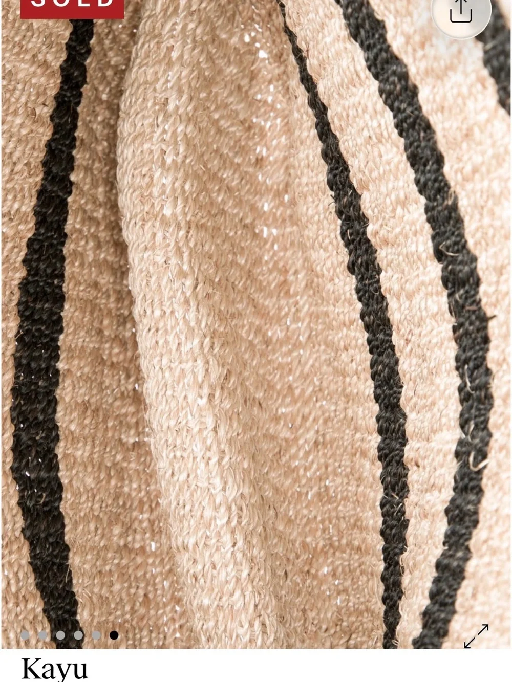 KAYU Striped Straw Tote Bag with Tassels, KAYU beach bag